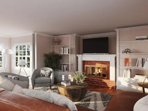 Living Room · Midcentury Modern designed by Dayana