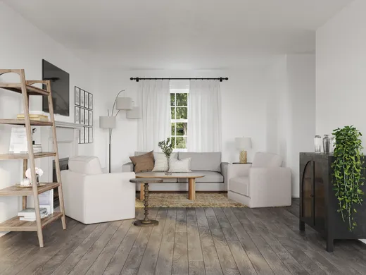 Living Room · Farmhouse designed by Mariel