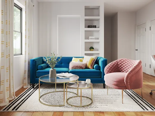 Living Room · Midcentury Modern designed by Huda