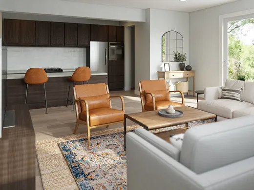 Living Room · Midcentury Modern designed by Karina