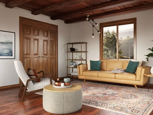 Living Room · Midcentury Modern designed by Tania