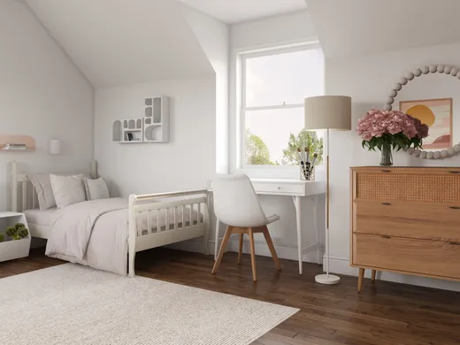Bedroom · Midcentury Modern designed by Lindsay