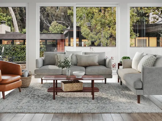 Living Room · Midcentury Modern designed by Omire