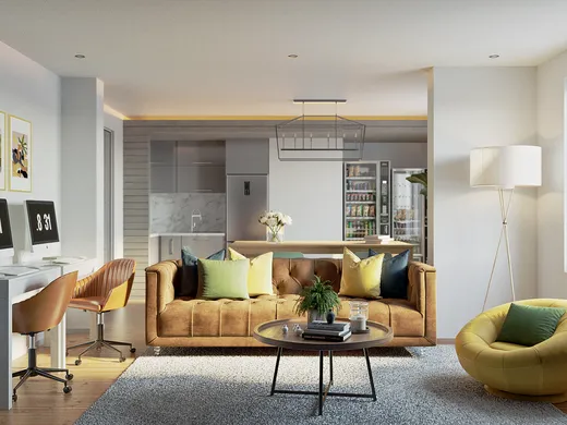Living Room · Contemporary designed by Barbara