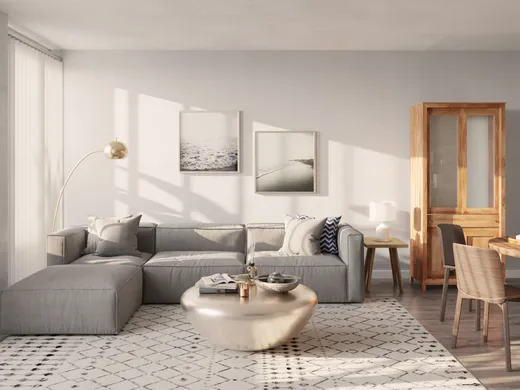 Living Room · Midcentury Modern designed by Gabriela