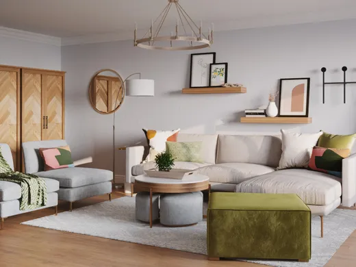 Living Room · Eclectic designed by Omire