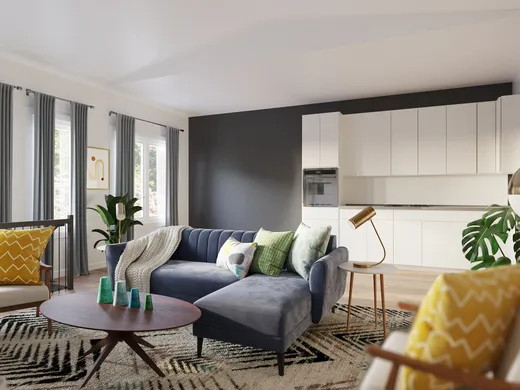 Living Room · Midcentury Modern designed by Juliana