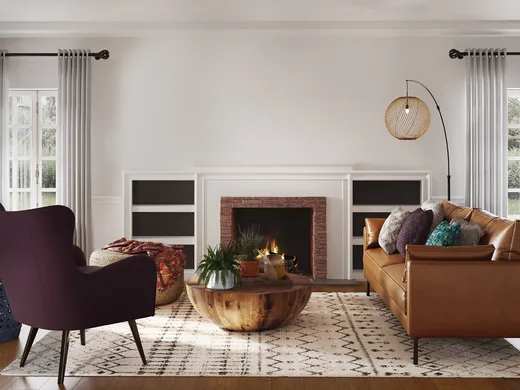 Living Room · Eclectic designed by Gabriela