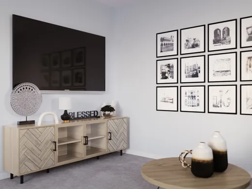 Living Room · Midcentury Modern designed by Alyssa