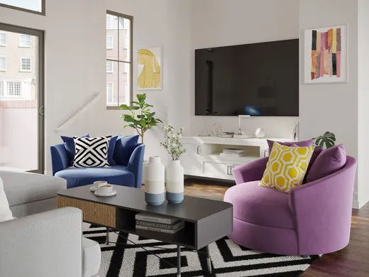 Living Room · Eclectic designed by Juliana