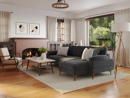 Living Room · Contemporary designed by Cinthia