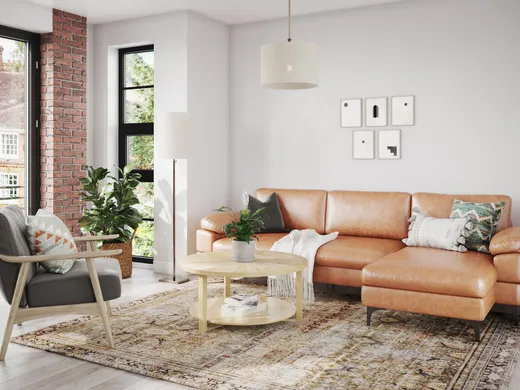 Living Room · Midcentury Modern designed by Cristina