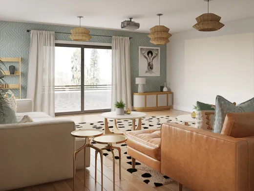 Living Room · Eclectic designed by Catrina