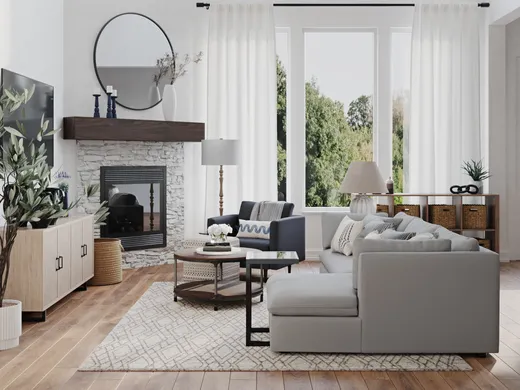 Living Room · Contemporary designed by Holly