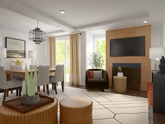 Living Room · Contemporary designed by Tracy