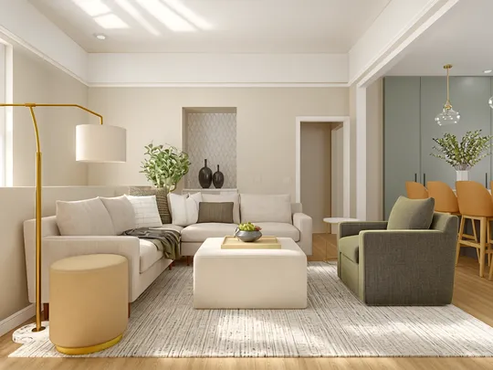 Living Room · Contemporary Luxe designed by Maria