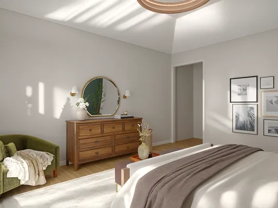 Bedroom · Transitional designed by Christopher