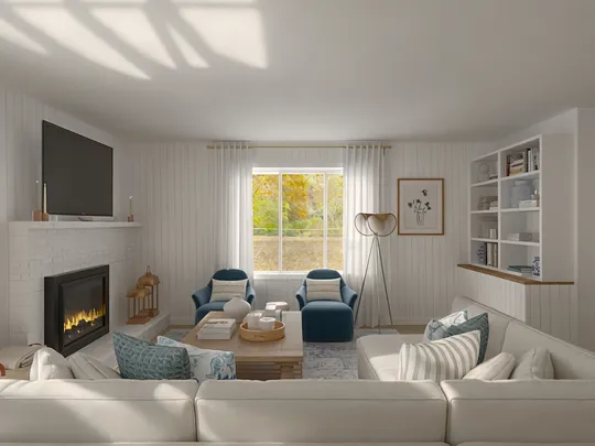 Living Room · Traditional Charm designed by Barbara
