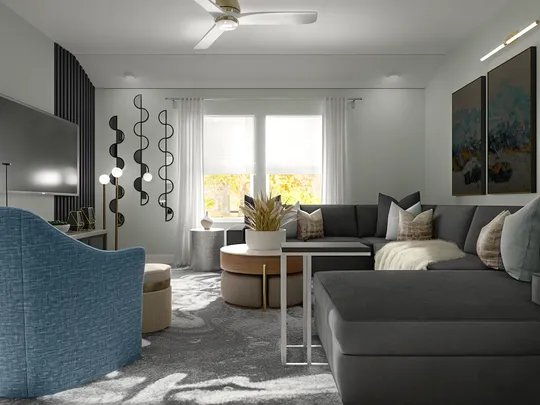 Living Room · Contemporary designed by Chante