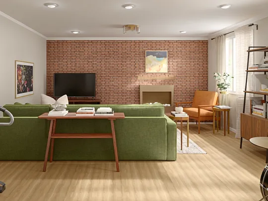 Living Room · Warm Transitional designed by Sunali