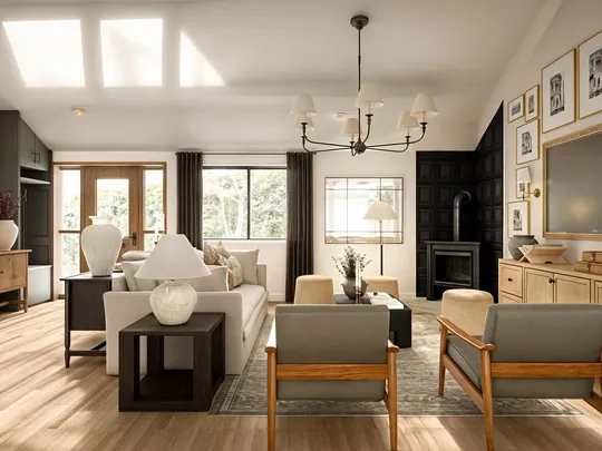 Living Room · Rustic designed by Malena
