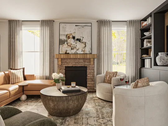 Living Room · Warm Transitional designed by Ivanna
