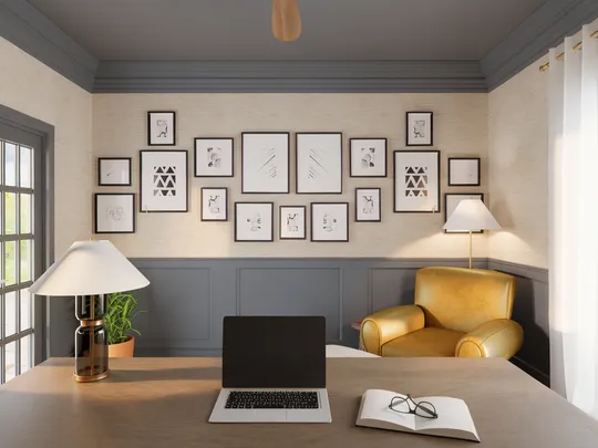 Office · Warm Transitional designed by Yoseika