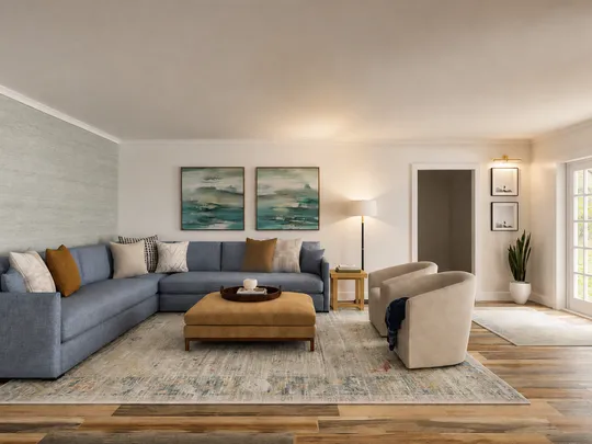 Living Room · Warm Transitional designed by Katherin