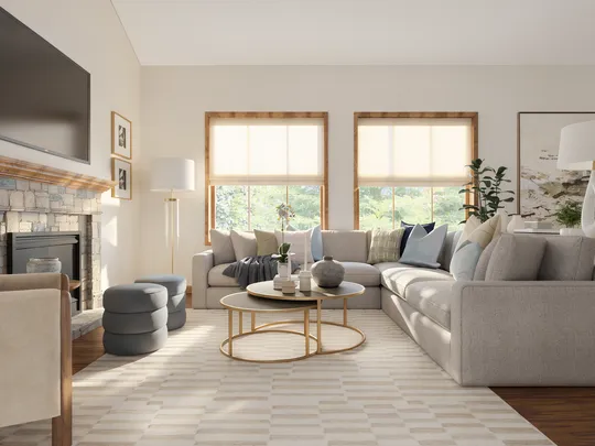 Living Room · Contemporary designed by Emilee