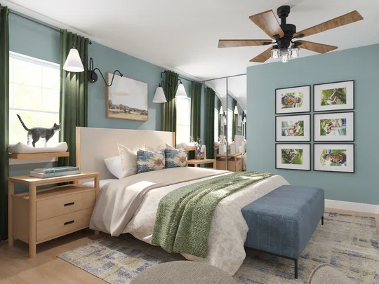 Bedroom · Midcentury Scandi designed by Mercedes