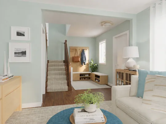 Entryway · Midcentury Modern designed by Yoseika