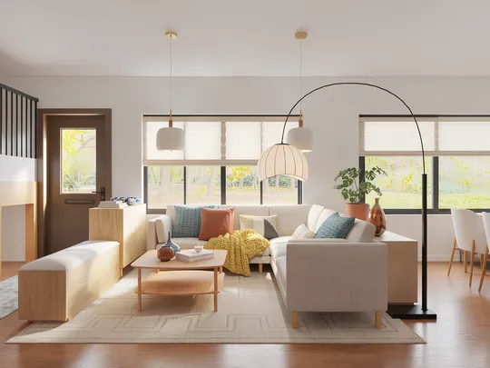 Living Room · Midcentury Scandi designed by Montserrat