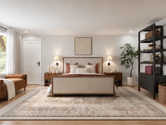Bedroom · Warm Transitional designed by Pamela