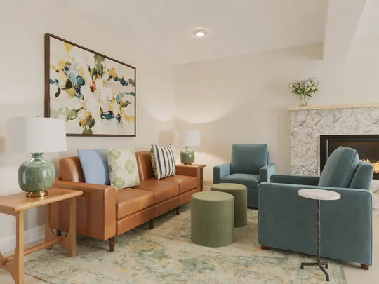 Living Room · Contemporary designed by Kristen