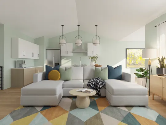 Living Room · Midcentury Modern designed by Julieta