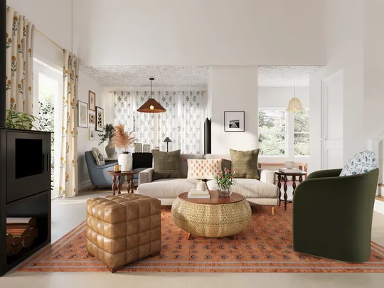 Living Room · Eclectic designed by Ana