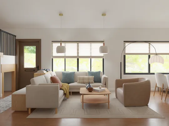 Living Room · Midcentury Scandi designed by Montserrat