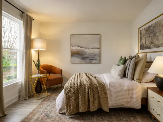 Bedroom · Warm Transitional designed by Megan