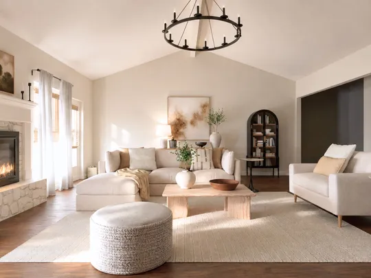 Living Room · Rustic designed by Hayley
