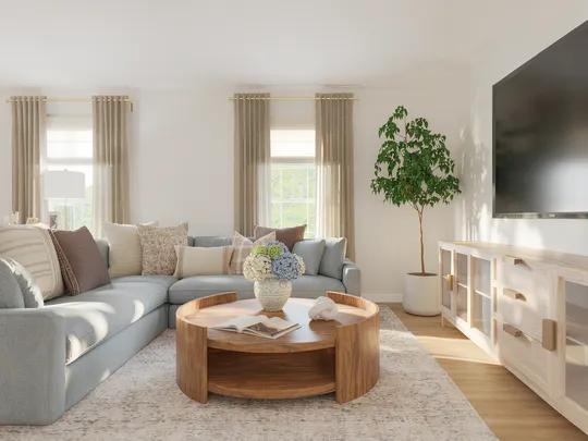 Living Room · Warm Transitional designed by Andrea
