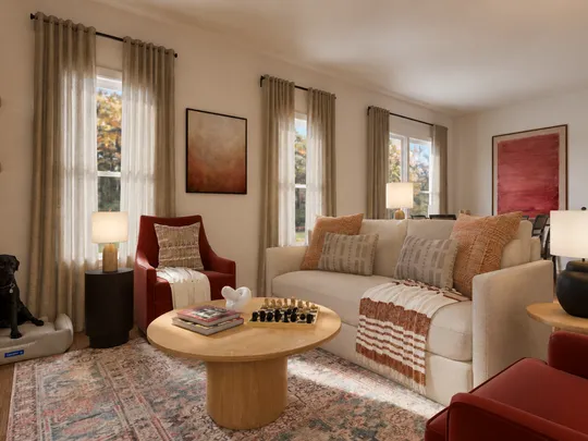 Living Room · Contemporary designed by Katherin