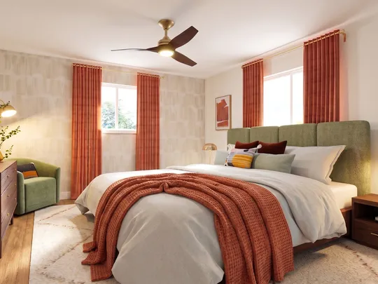 Bedroom · Midcentury Modern designed by Emmanuel