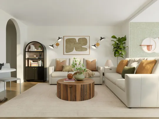 Living Room · Inspired Modern designed by Montserrat