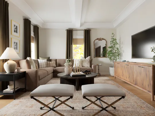 Living Room · Transitional designed by Lilia