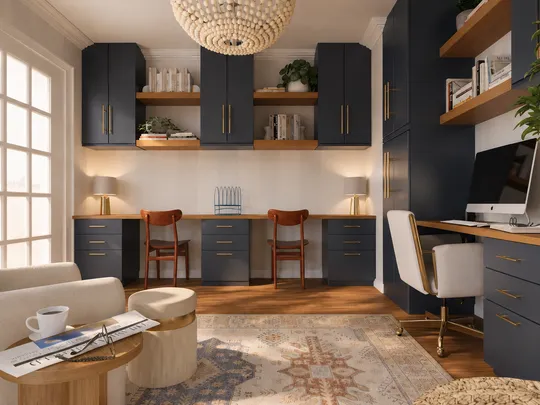 Office · Warm Transitional designed by Ivan