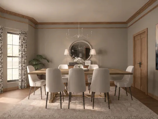 Dining Room · Warm Transitional designed by Ivan