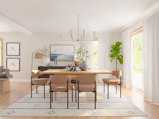 Dining Room · Warm Transitional designed by Montserrat