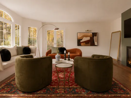 Living Room · Contemporary designed by Camila