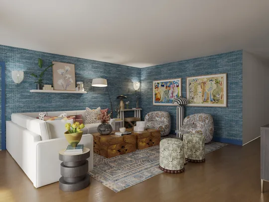 Living Room · Contemporary designed by Maria