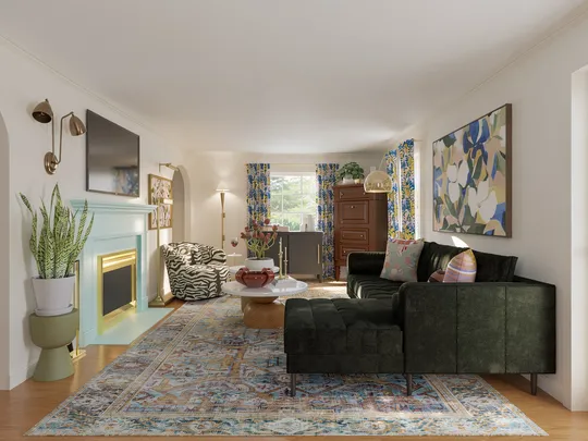 Living Room · Eclectic designed by Maria